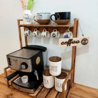 کافی بار چوبی / استند / شلف