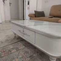میز وسط و عسلی ام دی اف سفید