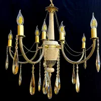 لوستر ونیز ۱۲ شعله تمام برنج مستقیم از کارخانه