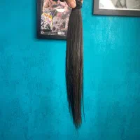 فروش موی طبیعی مشکی مایل خرمایی.