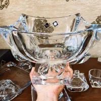 سرویس کریستال ظرف درب دار نیم لیوان فرانسه جهیزیه