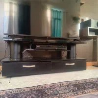 زیر تلوزیون مشکی چوبی