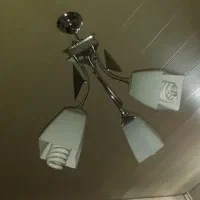 لوستر سه شاخه استیل