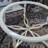 میز جلومبلی چوب راش گل ورق طلا