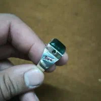 انگشتر نقره پنبه با سنگ زمرد زامبیا