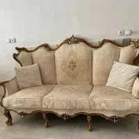 مبل ۷ نفره و ناهار خوری ۶ نفره چوب راش پارچه ترک