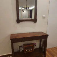 آینه کنسول تمام چوب