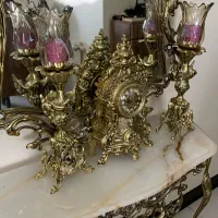 آینه و شمعدان برنز