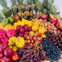 فروشنده خانم در میوه فروشی