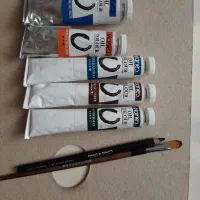 حراج وسایل نقاشی رنگ روغن نو،اکرولیک،شابلون،کنته،