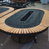 صندلی باغی میز آتشدان 2/60بیضی چوب ترموود dayar