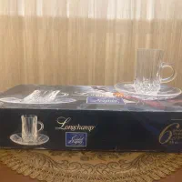 فنجان چای خوری لانگ شامپ کریستال فرانسه