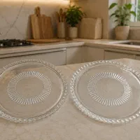 2 عدد دیس گرد تخت پیرکس نو