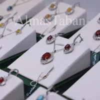 نیم ست های نقره متنوع با سنگ های طبیعی و معدنی