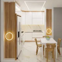طراحی سه بعدی کابینت کمد دیواری و تی وی وال