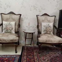 مبل استیل کلاسیک ۷ نفره و میز ناهارخوری ۸ نفره