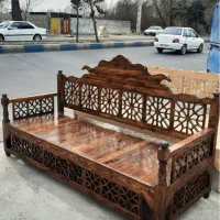 تخت سنتی شبکه گره چینی میز صندلی چوبی