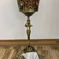جای سطل اشغال با دستمال کاغذی برنز