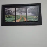 تابلو منظره سه تیکه