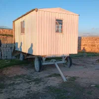 کانکس 4متر رو شاسی یدک کش نو 4حلقه لاستیک