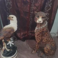 مجسمه گچی پلنگ وعقاب|مجسمه، تندیس، ماکت|گنبد کاووس, |دیوار