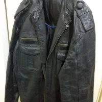 کاپشن چرم جیب پاکتی قدیم درحدنو