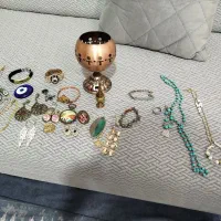 گوشواره و گردنبند وفانوس برنز