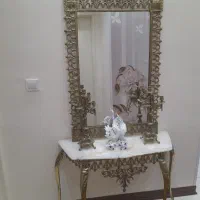 ایینه وشمعدان برنز