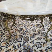 میز عسلی برنز و سنگ مرمر