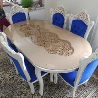 میز ناهاخوری شش نفزه با شیشه|مبلمان خانگی و میز عسلی|تهران, کوی فراز|دیوار