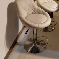 چهار عدد صندلی اپن با پایه ی گردان استیل