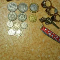 تعدادی سکه انگشتر قدیمی عتیقه