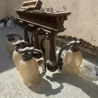 لوستر چوبی ۶ لاله