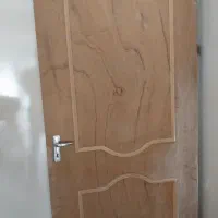 درب چوبی راست گرد همراه قفل بدون چهارچوب