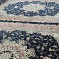 دو عدد قالی سورمه ای