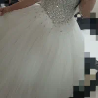 لباس عروس سنگ دوزی شده