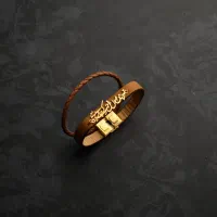 دستبند چرم و طلا، دستبند چرم، دستبند چرم و نقره