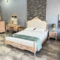 سرویس خواب دونفره چوبی تمام چوب صنایع چوبی دقت