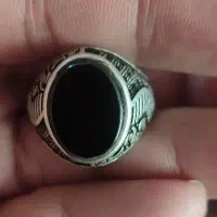 انگشتر نقره ترک عقیق سیاه
