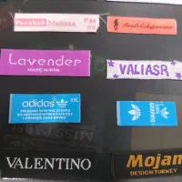 بافت مارک لباس اتکت .لیبل پارچه ای پشت یقه اتیکت