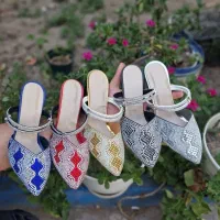 کفش نگین اشکی مرواریدی