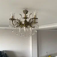 دو عدد لوستر برنز قدیمی سنگین