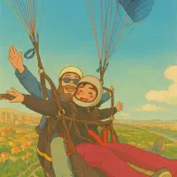 پرواز تفریحی پرهیجان با پاراگلایدر و پاراموتور