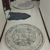 محافظ ریشه فرش حریر درجه یک طوسی و شیری