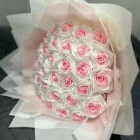 دسته گل و باکس گل روبانی
