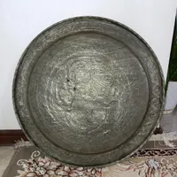 سینی مسی قدیمی|کلکسیون اشیاء عتیقه|عباس‌آباد, |دیوار