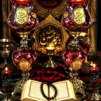 شمعدان مدل لاله مذهبی هیئتی رومیزی کنارسالنی