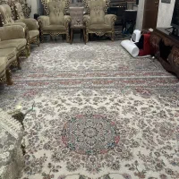 فرش بهشتی۱۲۰۰شانه تراکم ۳۶۰۰دستبافت‌گونه گل‌برجسته