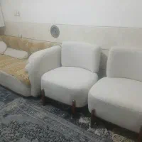 مبل جنسش پارچه ی تدی سفید