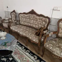 مبل استیل 8 نفره با میز عسلی